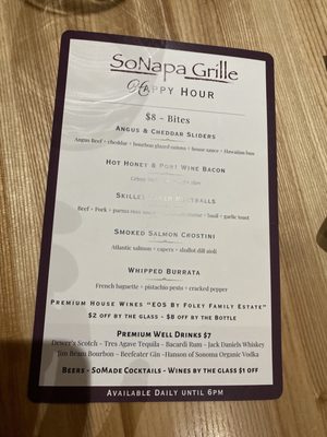 Menu photo 1 SoNapa Grille Jacksonville Beach, FL Menu photo 1 SoNapa Grille Jacksonville Beach, FL