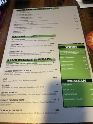 Menu photo 1 Bloom's Irish Pub San Clemente, CA Menu photo 1 Bloom's Irish Pub San Clemente, CA