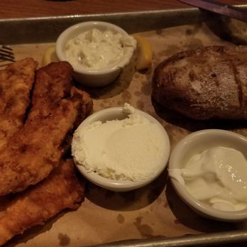 BJ's Restaurant & Brewhouse - Rock hard and definitely frozen to fryer. Yuck. - New American Near Me - Cary, North Carolina