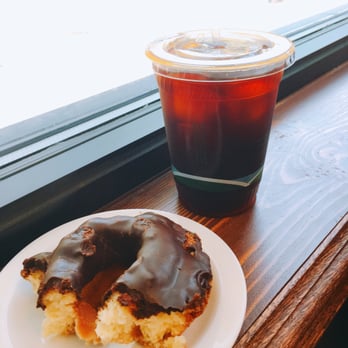 Beans & Bagels - Chocolate old fashioned donut and cold brew - Coffee & Tea Near Me - Chicago, Illinois