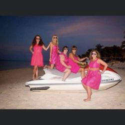 Marquette Area Public Schools - Cynthia DePetro wearing my dress she altered for her to wear on a lavish, luxurious trip with friends to Mexico.