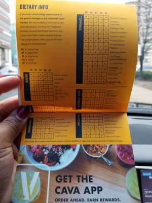 Menu photo 1 CAVA Silver Spring, MD