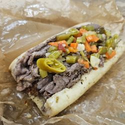 Mickey's Drive-In - Combo with hot peppers.