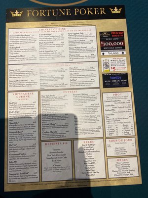 Menu photo 2 Fortune Poker Renton, WA Menu photo 2 Fortune Poker Renton, WA