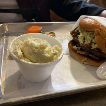 Gram's Mission BBQ - Potato salad and Turkey burger special - Soul Food Near Me - Riverside, California