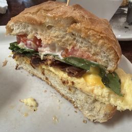 1/3 eaten belt sandwich