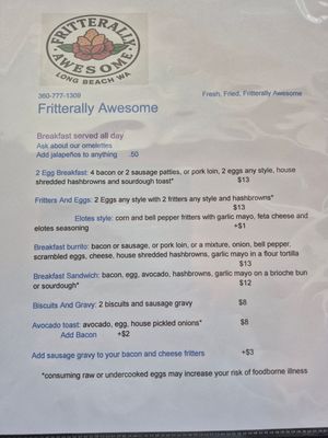 Menu photo 2 Fritterally Awesome Long Beach, WA