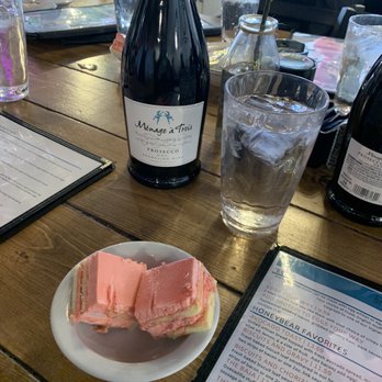Honeybear Cafe - Complimentary raspberry tort (so light! You want this!) - Breakfast & Brunch Near Me - Chicago, Illinois