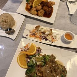 Pad See Eiw, Orange Chicken, Fried Rice, Crab Rangoons Pad See Eiw, Orange Chicken, Fried Rice, Crab Rangoons