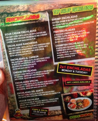 Menu photo 2 Nicky's Mexican Restaurant Bossier City, LA Menu photo 2 Nicky's Mexican Restaurant Bossier City, LA