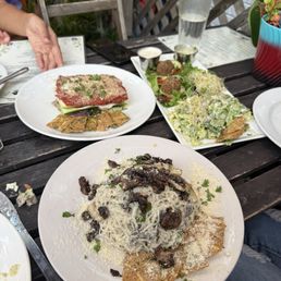 Loving lasagna (my favorite,) Mediterranean sampler, Stroganoff Loving lasagna (my favorite,) Mediterranean sampler, Stroganoff