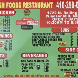 Danish Foods - Menu