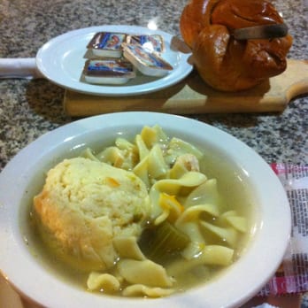 Flashback Diner & Coffeehouse - Matzo ball soup and challah type bread (the dough is not sour like Friday nights' challahs!) - Diners Near Me - Davie, Florida Flashback Diner & Coffeehouse - Matzo ball soup and challah type bread (the dough is not sour like Friday nights' challahs!) - Diners Near Me - Davie, Florida