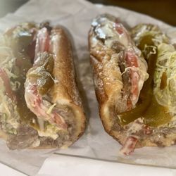 Cheesesteak with Lettuce, Tomato, Onion, and Sweet Peppers
