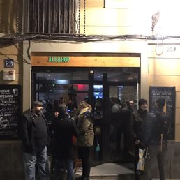 Not even standing room inside so folks enjoyed the evening outside while they waited their turn. Not even standing room inside so folks enjoyed the evening outside while they waited their turn.