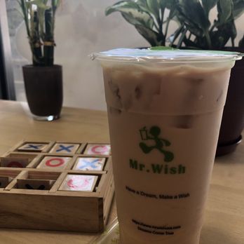 Mr Wish - South Philly - Large Milk tea with pudding - Bubble Tea Near Me - Philadelphia, Pennsylvania Mr Wish - South Philly - Large Milk tea with pudding - Bubble Tea Near Me - Philadelphia, Pennsylvania