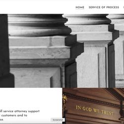 AE Attorney Service - Here is the home page showing In God We Trust.