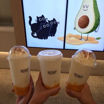 3CAT - mango mochi drink - Bubble Tea Near Me - Westminster, California 3CAT - mango mochi drink - Bubble Tea Near Me - Westminster, California