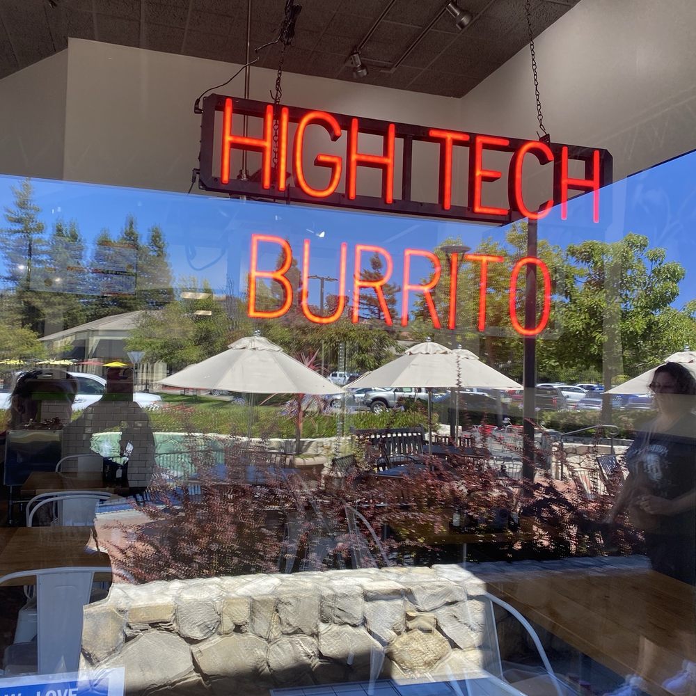 High Tech Burrito - Blackhawk - Window sign - Mexican Near Me - Danville, California