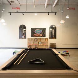 City Food Hall - City Food Hall Gainesville - Come Play! Pool table, corn hole and board games.