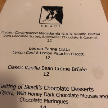 SKADI - The Dessert Menu - Modern European Near Me - Mammoth Lakes, California SKADI - The Dessert Menu - Modern European Near Me - Mammoth Lakes, California