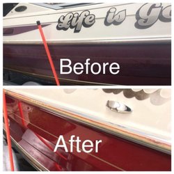 WH Mobile Detailing - A boat we did before and after