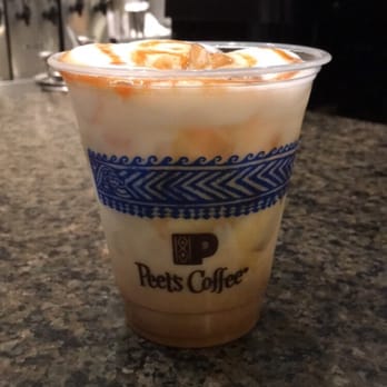 Peet's Coffee - Iced Caramel Macchiato. Small - Coffee & Tea Near Me - San Mateo, California