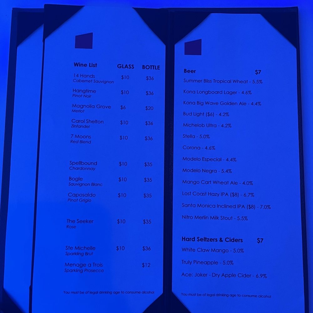 W XYZ Bar - Bar Menu - Bars Near Me - San Jose, California