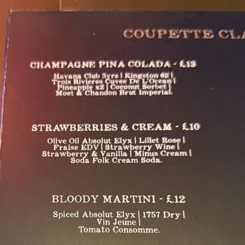 Coupette - Cocktail Bars Near Me - London, XGL Coupette - Cocktail Bars Near Me - London, XGL