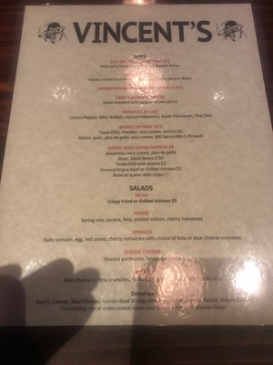 Menu photo 4 Vincent's Sports Pub Austin, TX Menu photo 4 Vincent's Sports Pub Austin, TX