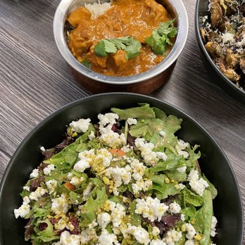 Wanderlust Creativefoods - Beet salad in front and chicken tiki back - Indian Near Me - Fayetteville, West Virginia Wanderlust Creativefoods - Beet salad in front and chicken tiki back - Indian Near Me - Fayetteville, West Virginia