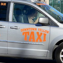 Downtown Yellow Taxi - Shirtless cab driver