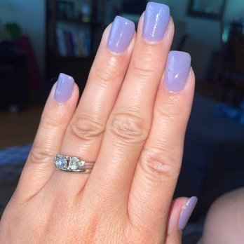 Lavish Nails & Spa - Lilac colored powder dip nails. - Nail Salons Near Me - Vallejo, California Lavish Nails & Spa - Lilac colored powder dip nails. - Nail Salons Near Me - Vallejo, California