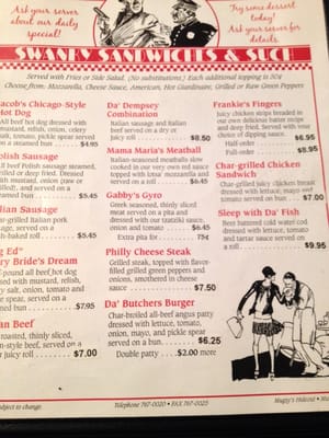 Menu photo 5 Mugsy's Hideout Murray, KY