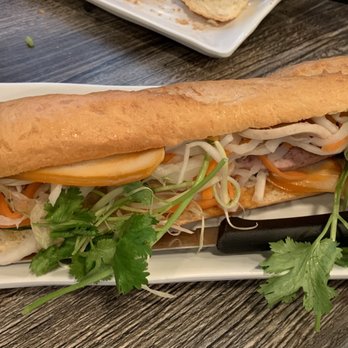Pho Old Saigon - #26 Special Saigon Combo Banh Mi (Pork Pot Roast, Steamed Pork Roll & Paté on in-house baked baguette) - Vietnamese Near Me - Honolulu, Hawaii