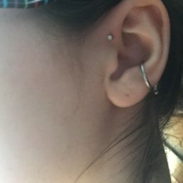Forward helix. 10/10 would pierce again. Forward helix. 10/10 would pierce again.