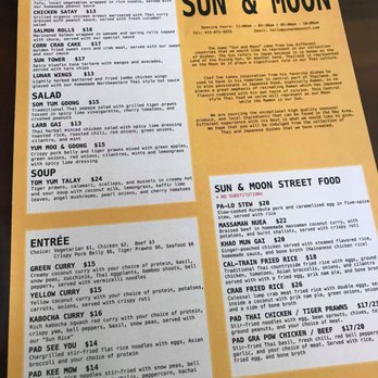 Sun and Moon - menu - Thai Near Me - San Francisco, California Sun and Moon - menu - Thai Near Me - San Francisco, California