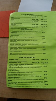 Menu photo 2 Hilltop Superette Portland, ME