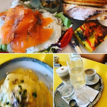 Avant-Gouz - Lox brunch & eggs Benedict (blurry lol) - Cafes Near Me - Basel, BS