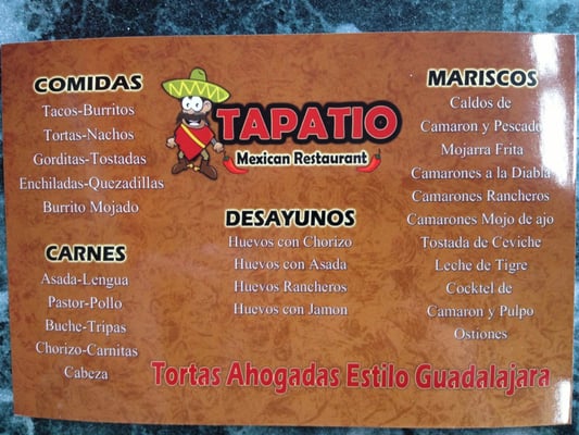 Menu photo 8 Los Tapatios Mexican Restaurant Visalia, CA