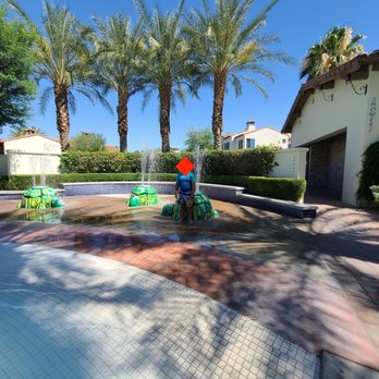 California Vacation Villas - Main Pool, children's fountain at Legacy Villas, La Quinta - Vacation Rentals Near Me - La Quinta, California