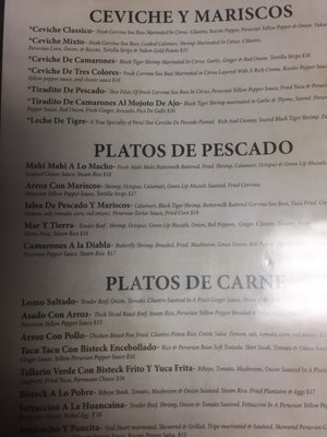 Menu photo 4 Pisco Sour Restaurant & Lounge Aurora, CO