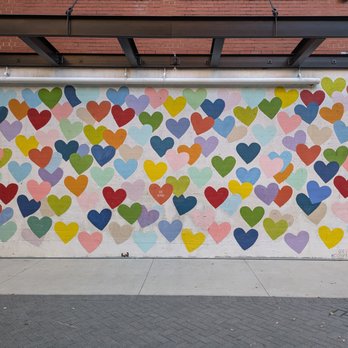Confetti Hearts Wall - The Confetti Hearts Wall, Charlotte - Public Art Near Me - Charlotte, North Carolina Confetti Hearts Wall - The Confetti Hearts Wall, Charlotte - Public Art Near Me - Charlotte, North Carolina