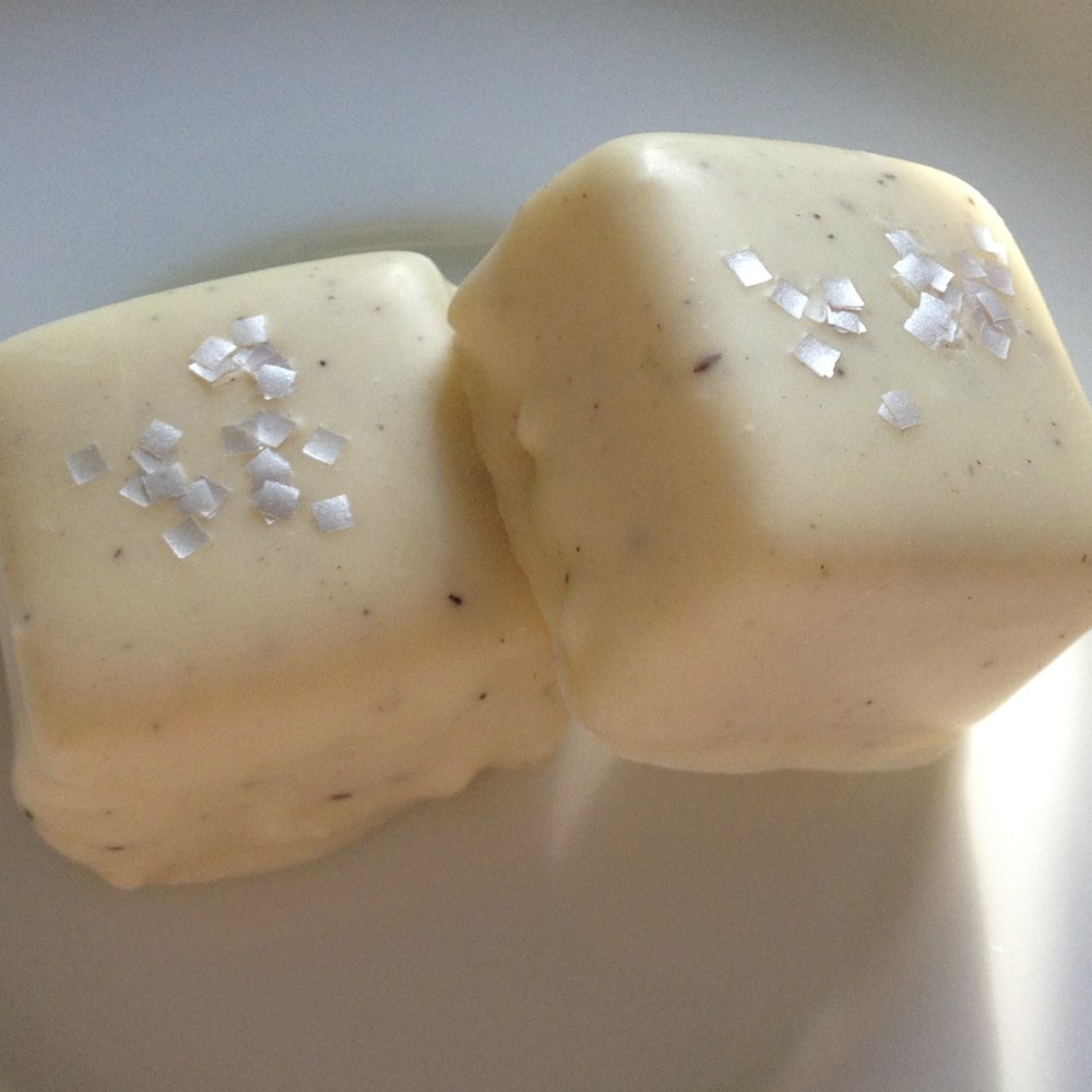 white chocolate vanilla bean truffle, cant remember the exact name very yummy