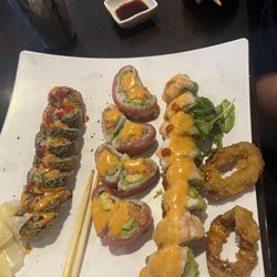 Volcano roll, Sweet Heart Roll, and Volcano Roll