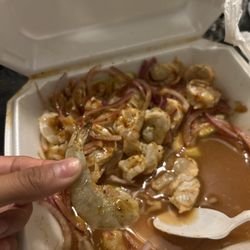 El Wero Marisquero - No limpian bien los camarones, antes estaban más buenos, ahora los camarones se miran de baja calidad todos blancos