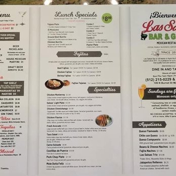 Las salsas - Menu - Mexican Near Me - Manor, Texas