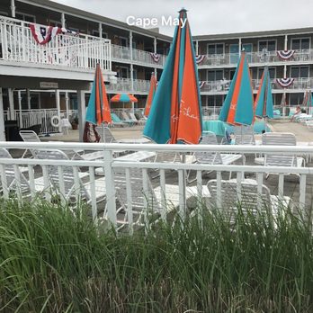 Beach Shack - Pool area, plenty of seating and umbrellas - Hotels Near Me - Cape May, New Jersey