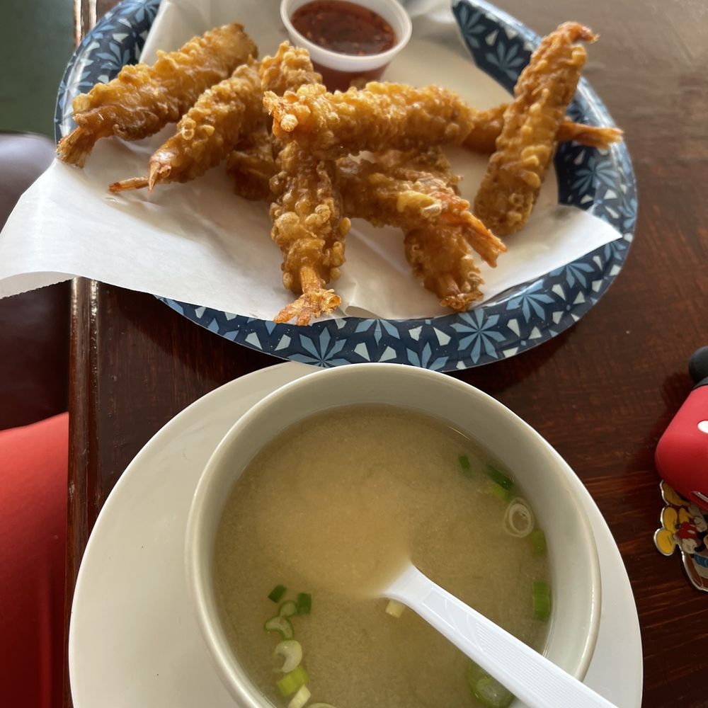 miso soup & tempura shrimp miso soup & tempura shrimp
