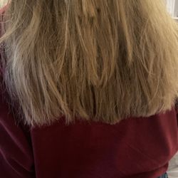 Salon On The Bluff - See how choppy and uneven my hair looks.